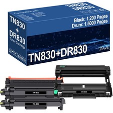 TN830 XL Toner Cartridge With Brother DR830 HL-L2420 HL-L2405W DCP-L2640DW LOT picture