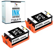 CMYi 2PK Compatible HP 910XL Black Ink Cartridge for OfficeJet 8015 8015e 8017e picture