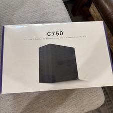 NZXT C750 NP-C750M 750 Watt PSU 80 Gold Certified Hybrid Silent Fan Control Flu picture