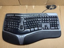 Microsoft Natural Ergonomic Keyboard 4000 v1.0 KU-0462 Wired USB w/ Riser Tested picture