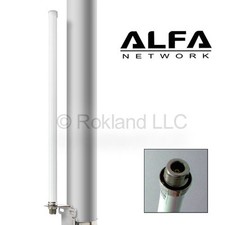Alfa 9 dBi AOA-2409N outdoor Wi-Fi omni-directional antenna + mount bracket kit picture