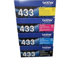 New Genuine Brother TN433 Toner Cartridge Set Of 4 - Black/Yellow/Cyan/Magenta picture