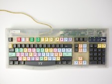 Macally iKey4 USB Keyboard Media Editing for Apple Mac Clear with 2 USB Ports picture