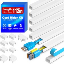112in Cord Hider Kit, Cord Covers for Wires on Wall, Premium One-Cord Cable Hide picture