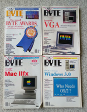 Byte Magazine 1990 Vintage Computer  Lot of January, March, April, June 1990 picture