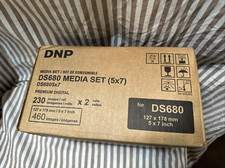 DNP DS680 media set 5x7  2 Rolls of Paper + Ribbon 460 Images  New sealed picture
