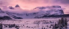 Landscape photography nature mountains panorama winter Custom Gaming Mat Desk picture