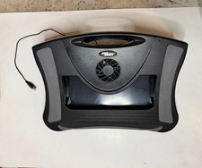 MAX SMART Laptop Lap Desk USB Cooling Fan, Cushioned No Mouse Pad Works Tested ✅ picture