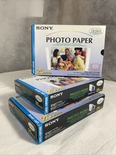SONY Photo Paper 10P23E Self Laminating Color Printing Pack 25 Sheet Vtg LOT 3CT picture
