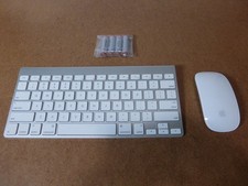 Genuine Apple A1314 Bluetooth Wireless Keyboard & A1296 Magic Mouse ~ Mac, iPad picture