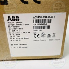 ACS150-03U-08A8-4 ABB VFD, 480V, 5HP, Integrated Keypad, NEW INVENTORY picture