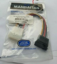 Manhattan Serial ATA Power Cable SATA Molex 4pin M / SATA 15pin F ICOC SATA-415 picture