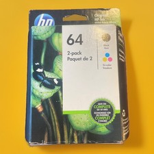HP #64 2pack Combo Ink Cartridges 64 Black and Color NEW GENUINE Exp Oct 2023 picture