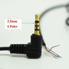 2 PCS 6-ft Cable 3.5mm Gold Plated Plug to Stripped & Tinned Bare Wire USA Ship  picture