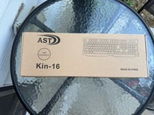 AST Kin-16 USB Wired Full-Size QWERTY Keyboard Enhanced Function Keys Black picture