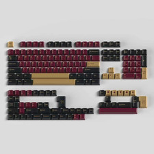 Sumgsn 163 Keys Double Shot Keycaps Cherry Profile Red Samurai Keycaps Set Fit f picture
