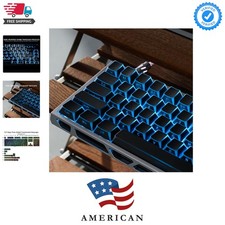 XVX Shine Through PBT Keycaps, Black Prism Keyboard Keycaps, Side Printed Tra... picture
