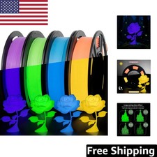 Vibrant Glow-in-the-Dark 3D Printing Filament - 4 Pack, 1.75mm,  Quality picture