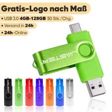 50x USB3.0 stick 128 GB with USB-C free logo printing high capacity for smartphone picture