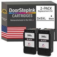 DoorStepInk Compatible Ink Cartridges for Canon PG-245XL Black Twin Pack-USA picture