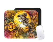 Watercolor Princess Fairy Tale Cartoon Mouse Pad Laptop Computer Office Mat picture