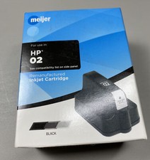 New Sealed Meijer HP02 Remanufactured BLACK Ink Cartridge picture