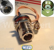 RP-SMA Male to N female bulkhead with 15cm RG316 rf pigtail cable ships from USA picture