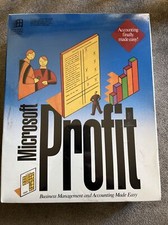 New Factory Sealed Microsoft Profit 1.00 1993 Accounting Software Windows picture