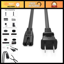 8ft AC Power Cord Cable for PS5, PS4, Xbox Series X/S, TV, Printer, IEC C7 2 Pro picture
