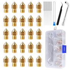 25PCS MK8 Ender 3 V2 Nozzles 0.4MM, 3D Printer Brass Hotend Nozzles | picture