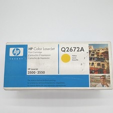 Genuine HP 309A Q2672A Yellow Toner Cartridge LaserJet 3500 3550 New Sealed picture
