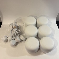Google Wifi - Wi-Fi Router 4 H2D and 2 H2E - 6 Pack - White - 5 Power Cords Only picture