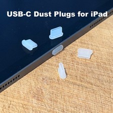 USB C Port Cover for iPad, iPad Dust Plug, Charging Port Cap, Clear Silicone Set picture