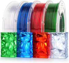 4 Spools PETG Transparent 3D Printer Filament 1.75mm Clear Red Green Blue picture