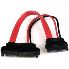 StarTech.com 6in Slimline SATA to SATA Adapter with Power - Slim SATA (F) to picture