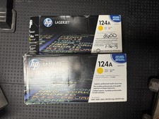 3X HP 124A Q6002A Genuine Original Yellow Toner Cartridge for LaserJet 1600 picture