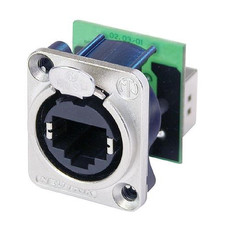 Neutrik NE8FDP Ethercon RJ45 Cat5 Pass/Feed Through D Series Panel Jack picture