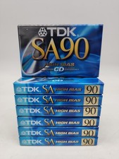 TDK SA 90 CASSETTES......7 PACK......HIGH BIAS.....NOS.....SEALED picture