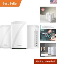 Deco 7 Pro BE63 Tri-Band WiFi 7 Mesh System: 10 Gbps, 3 Pack for Home & Gaming picture