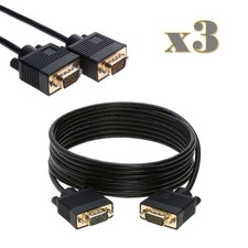 3-Pack - 15ft SVGA/VGA Male/Male Cable - PC Monitor Projector CCTV Display Cord picture