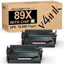 v4ink 89X Black High-Yield Toner Cartridge 2 Pack (Latest 2-Pack, picture