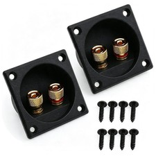 2PCS Square 2-Way Speaker Box Terminal Cup with Banana Plugs Speaker Box Term... picture