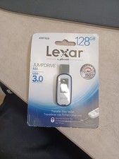 Lexar 128 GB JUMPDRIVE S25 USB 3.0 Brand New Unopened Package White and Black picture