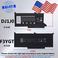 ✅F3YGT / DJ1J0 Battery For Dell Latitude 12 7280 7290 13 7380 7390 14 7480 7490 picture