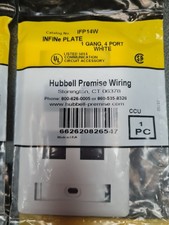 BRAND NEW LOT OF 6 HUBBELL IFP14W I-STATION PLATE 1 GANG 4 PORT WHITE picture