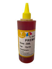 2x250ml Premium Refill Bulk Yellow Ink for All HP Canon Epson Brother Printers picture