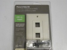 2-pack On-Q/Legrand Phone/Video Combo Wall plates, Almond picture