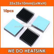 10pcs 35x35x10mm IC CPU CHIP Heat Sink Heasink  With Adhesive Double Sided Tape picture