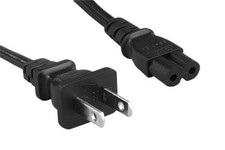 Lot of 10pcs Two Prong AC Power Cord 1-15P/C7 18 AWG for Laptop Slim PS3 PS4 UL picture