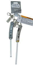 Disney Parks Star Wars Ahsoka Tano Set of Light-up Lightsaber Keychain Bag Charm picture